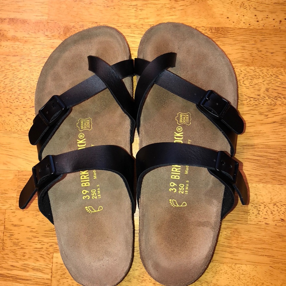 Brand new black Birkenstocks